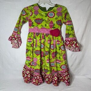 Jelly The Pug-10‎ Dress-Christmas-Holiday-Christmas Tree Balls-Full Ruffle Skirt